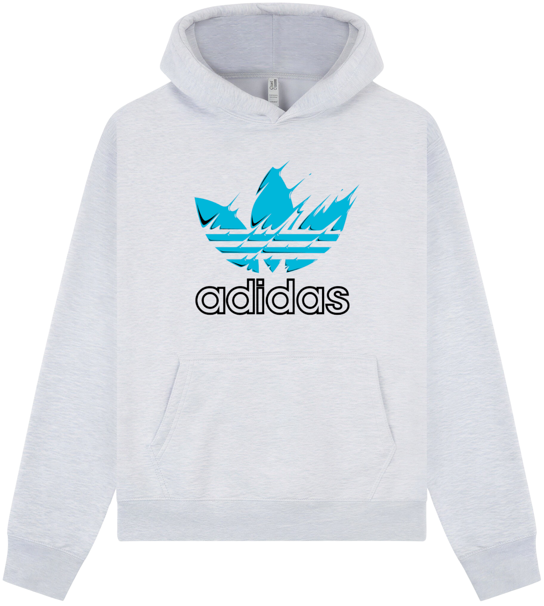 Adidas Paint blue Hoodie - Image 1