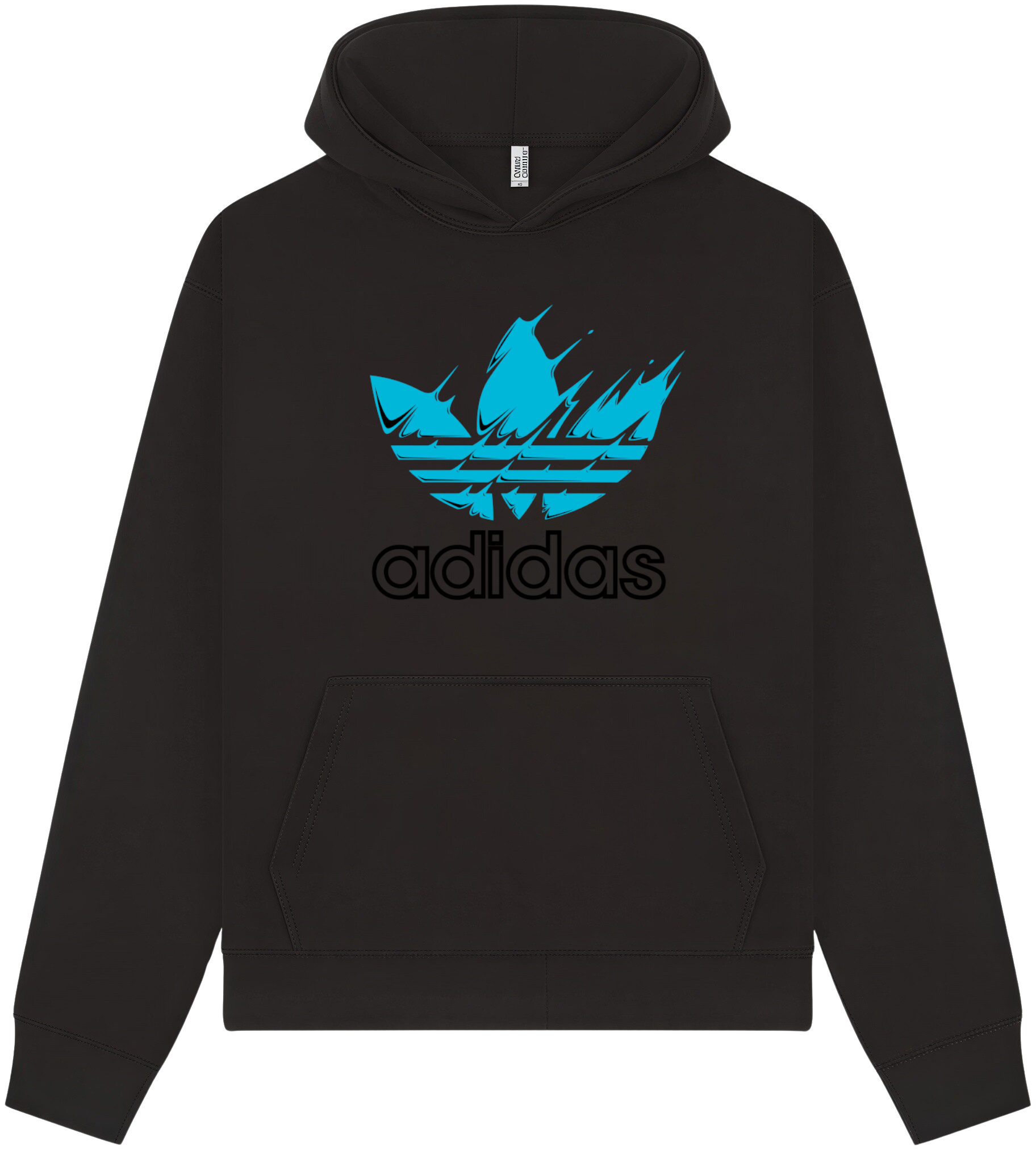 Adidas Paint blue Hoodie - Image 3