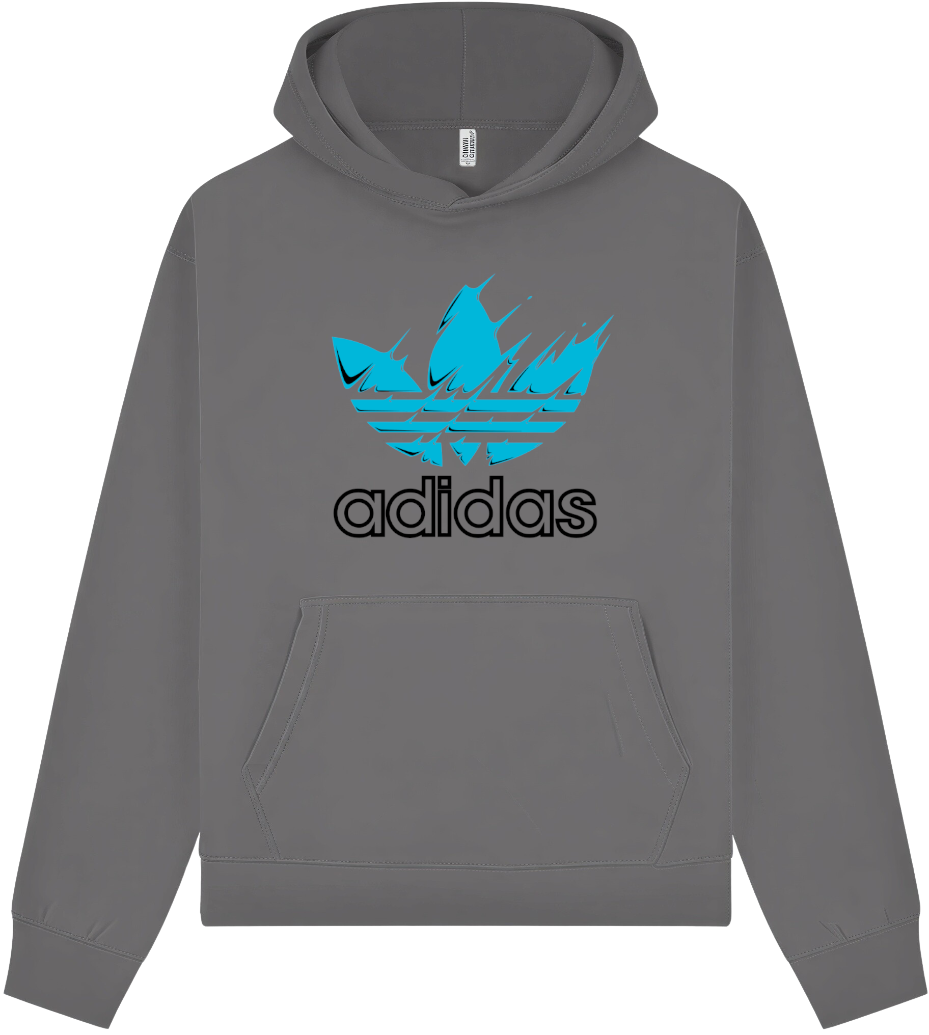 Adidas Paint blue Hoodie - Image 5