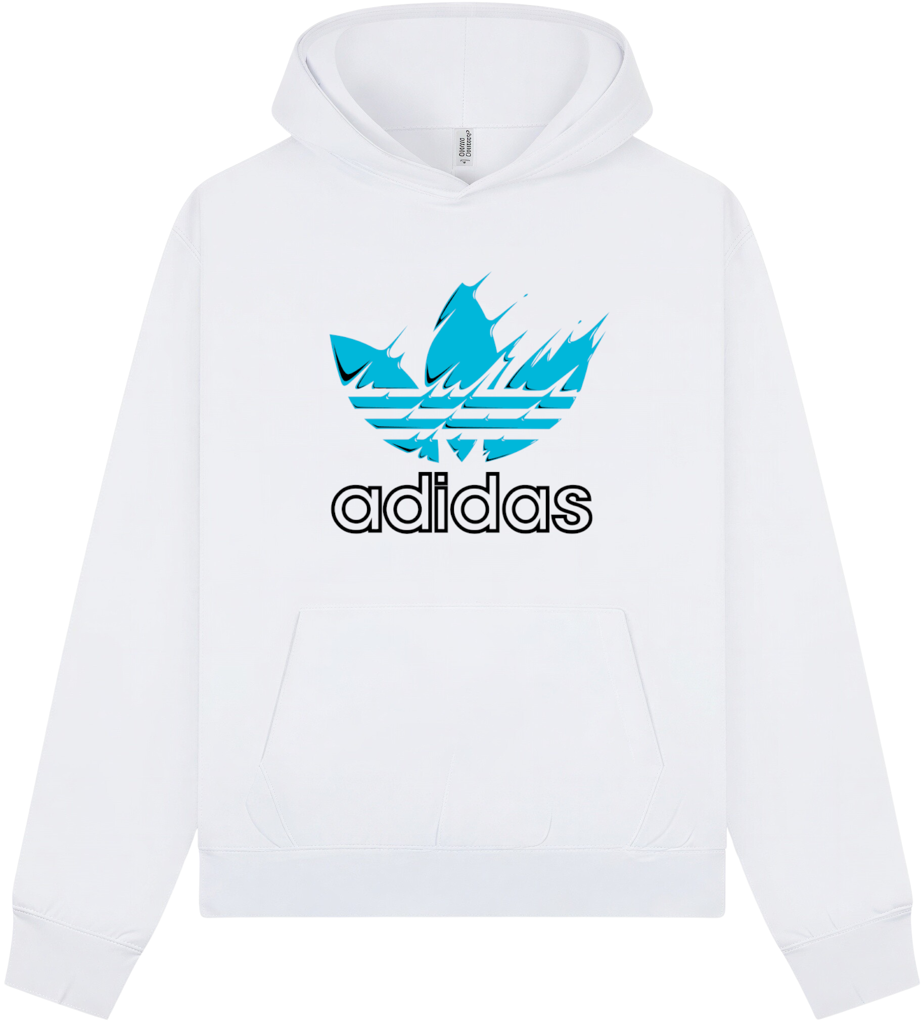 Adidas Paint blue Hoodie - Image 9