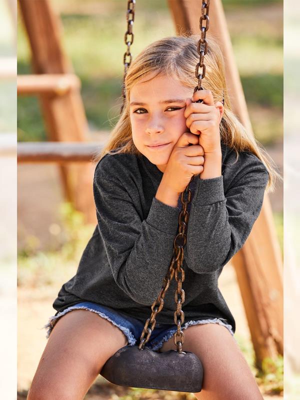 Fruit Of The Loom Valueweight Open End 165 Regular Fit LS Tee Kids