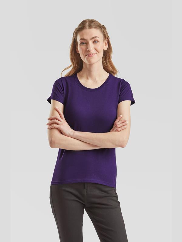 Fruit Of The Loom Valueweight Open End 165 Regular Fit Tee Ladies