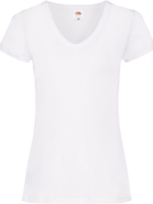 Fruit Of The Loom Valueweight Open End 165 Regular Fit V Neck Tee Ladies - Image 20