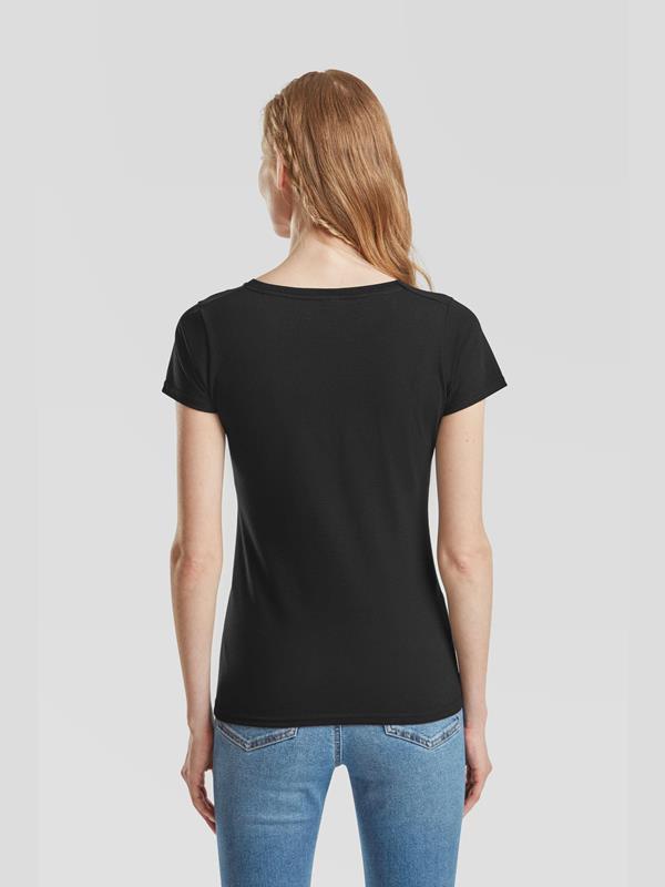 Fruit Of The Loom Valueweight Open End 165 Regular Fit V Neck Tee Ladies