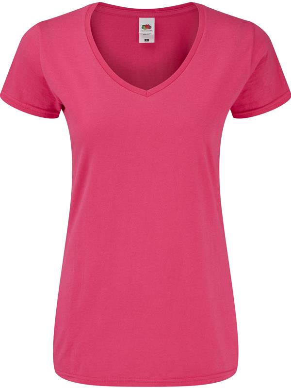 Fruit Of The Loom Iconic Combed 150 Regular Fit V Neck Tee Ladies