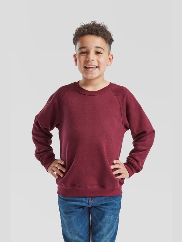 Fruit Of The Loom Classic Open End 280 Regular Fit Raglan Sweat Kids