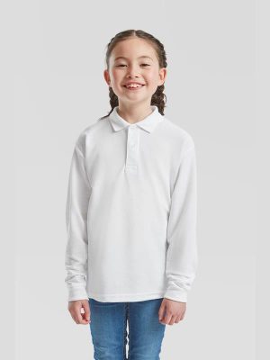Fruit Of The Loom 6535 Open End 180 Regular Fit LS Polo Kids - Image 14