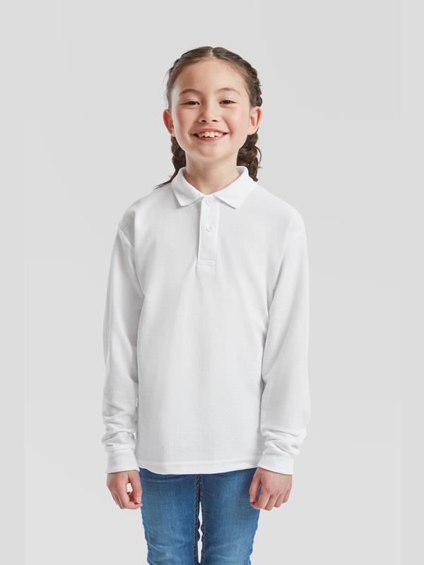 Fruit Of The Loom 6535 Open End 180 Regular Fit LS Polo Kids