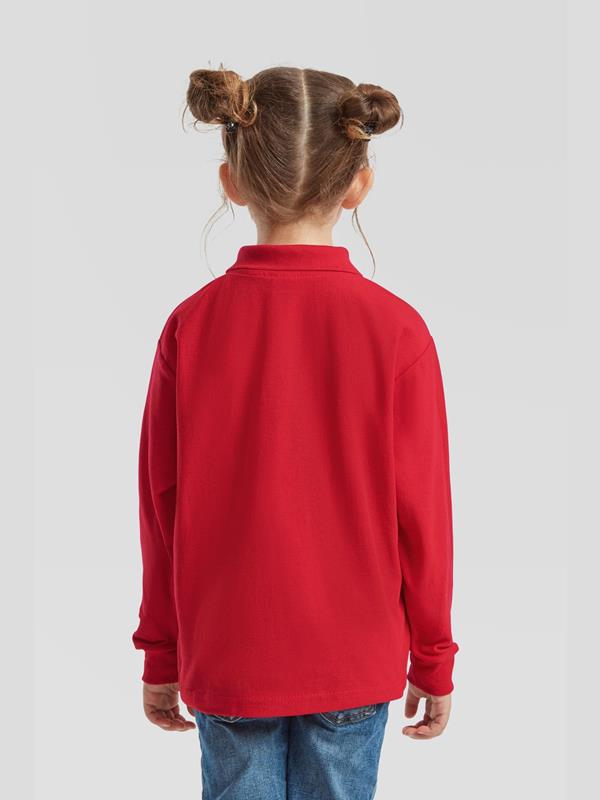 Fruit Of The Loom 6535 Open End 180 Regular Fit LS Polo Kids