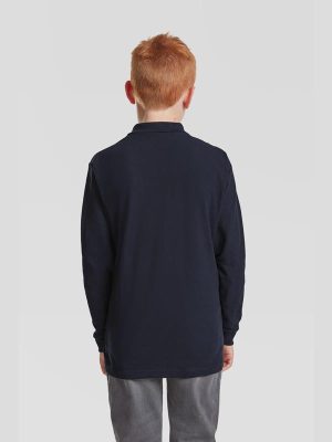 Fruit Of The Loom 6535 Open End 180 Regular Fit LS Polo Kids - Image 3