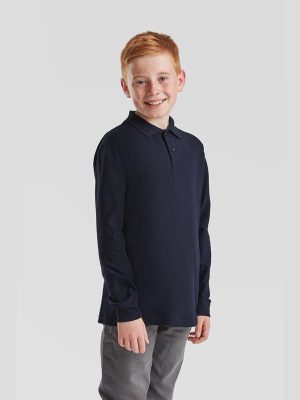 Fruit Of The Loom 6535 Open End 180 Regular Fit LS Polo Kids - Image 4