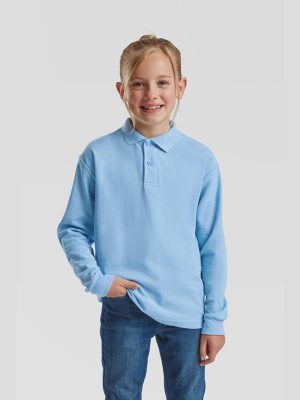 Fruit Of The Loom 6535 Open End 180 Regular Fit LS Polo Kids - Image 11