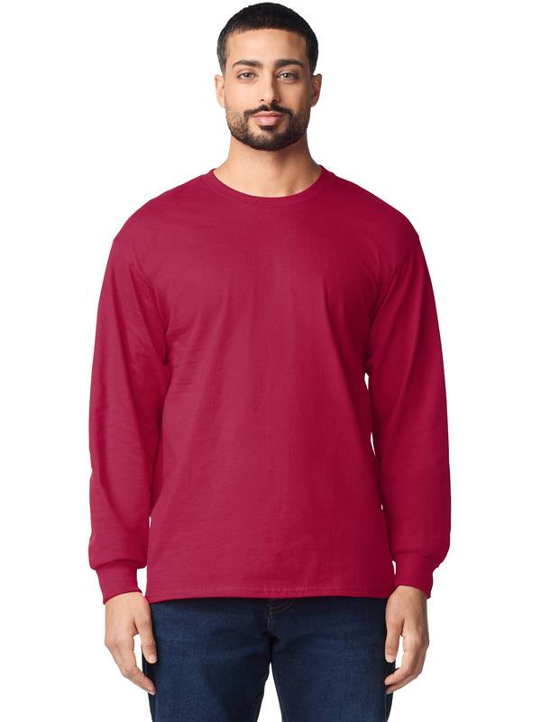 Gildan Ultra Cotton Open End 205 Regular Fit LS Tee Adult