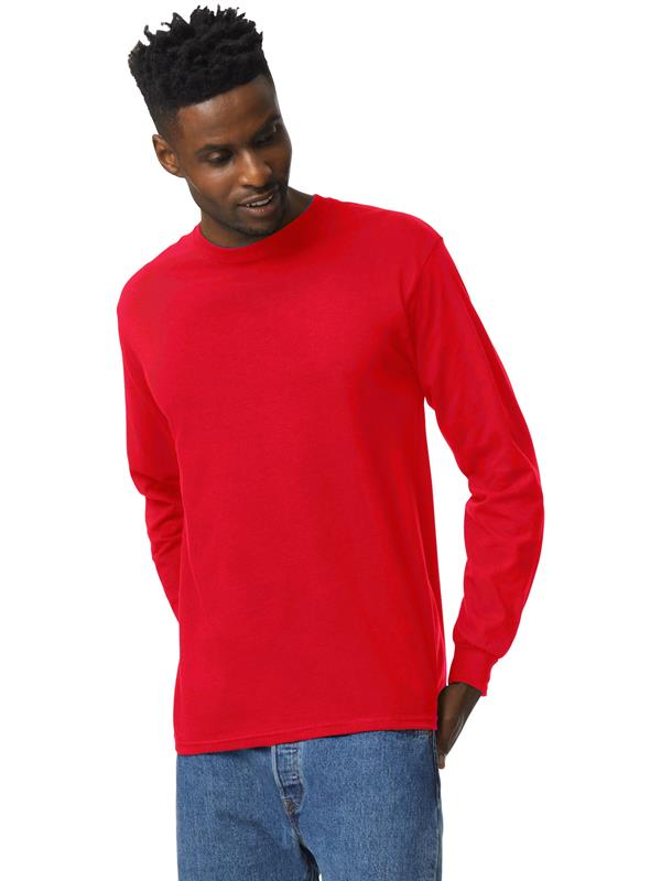 Gildan Ultra Cotton Open End 205 Regular Fit LS Tee Adult