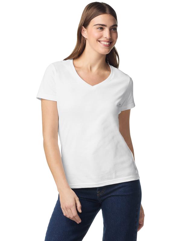 Gildan Softstyle Ringspun 150 Regular Fit V Neck Tee Ladies
