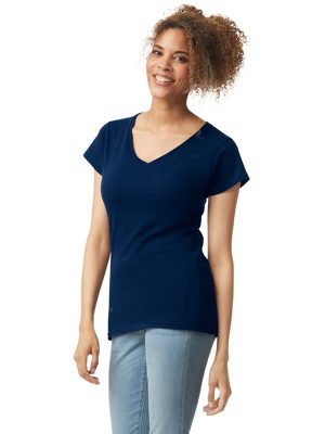Gildan Softstyle Ringspun 150 Regular Fit V Neck Tee Ladies - Image 12