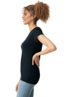 Gildan Softstyle Ringspun 150 Regular Fit V Neck Tee Ladies - Image 9