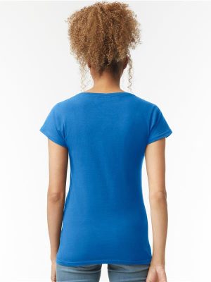 Gildan Softstyle Ringspun 150 Regular Fit V Neck Tee Ladies - Image 17