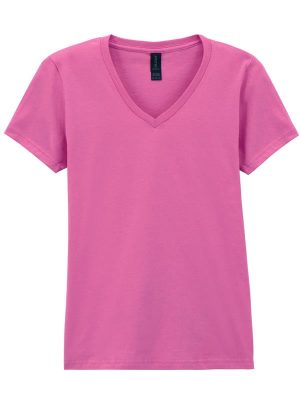 Gildan Softstyle Ringspun 150 Regular Fit V Neck Tee Ladies - Image 2