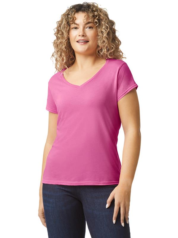Gildan Softstyle Ringspun 150 Regular Fit V Neck Tee Ladies