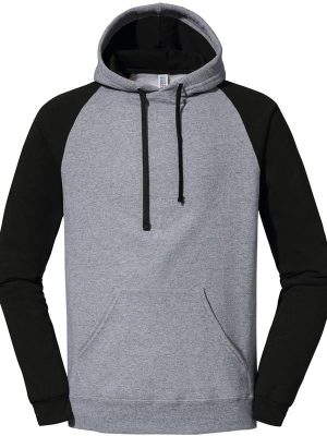 Jerzees Nublend Open End 275 Regular Fit Colour Block Raglan Hood Adult - Image 25