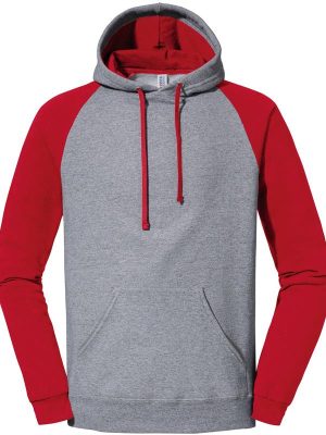 Jerzees Nublend Open End 275 Regular Fit Colour Block Raglan Hood Adult - Image 40