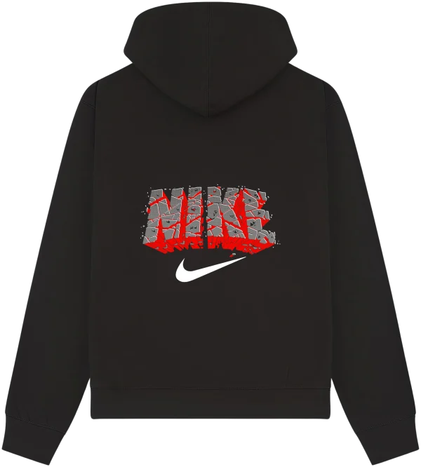 Nike Black & Red Brick Hoodie