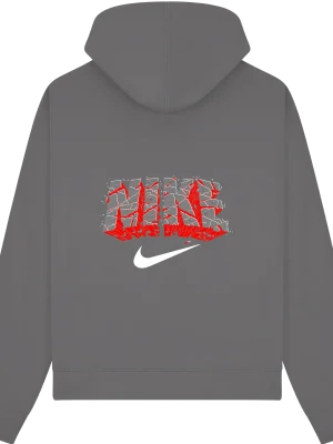 Nike Black & Red Brick Hoodie - Image 6