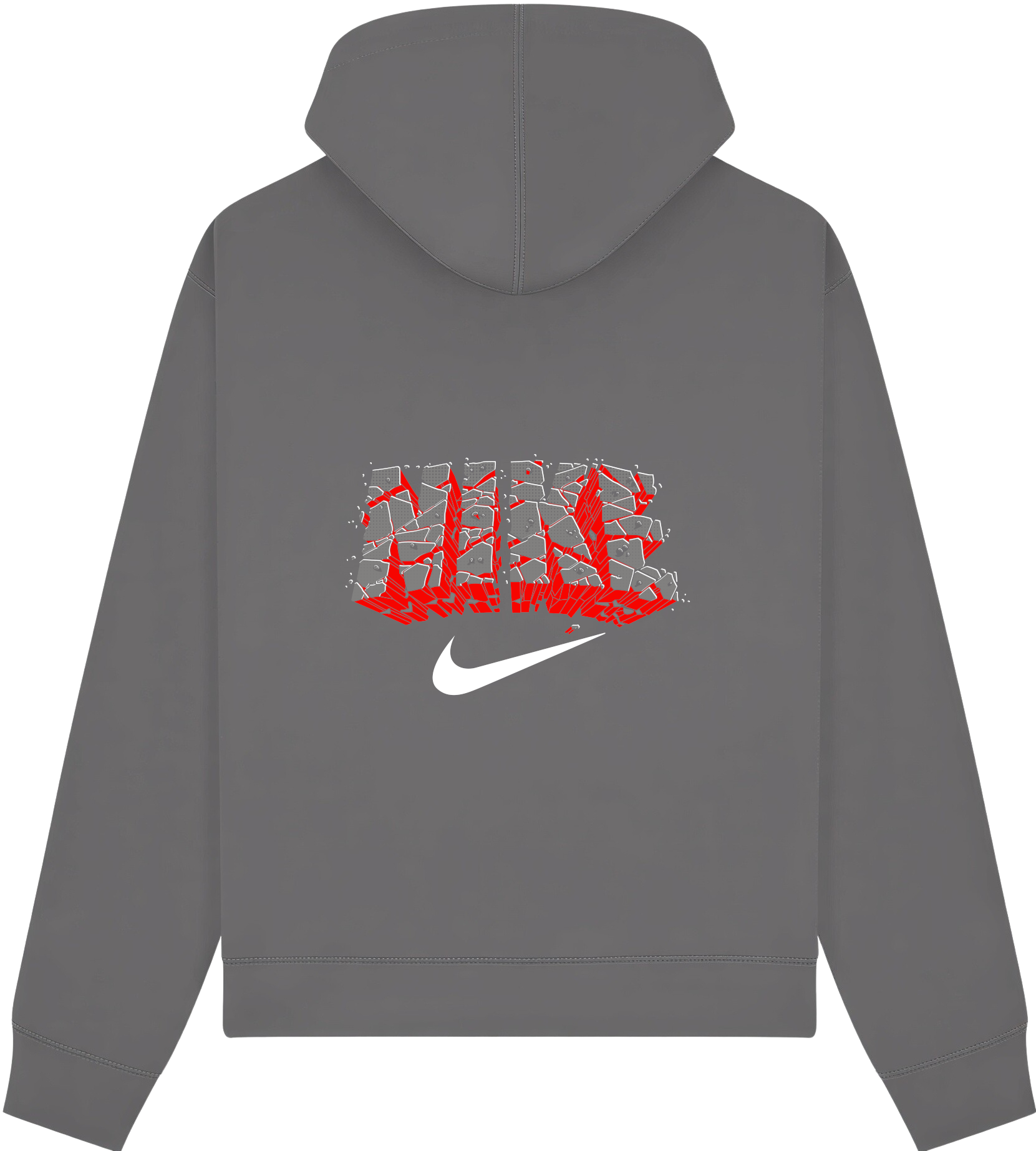 Nike Black & Red Brick Hoodie - Image 6