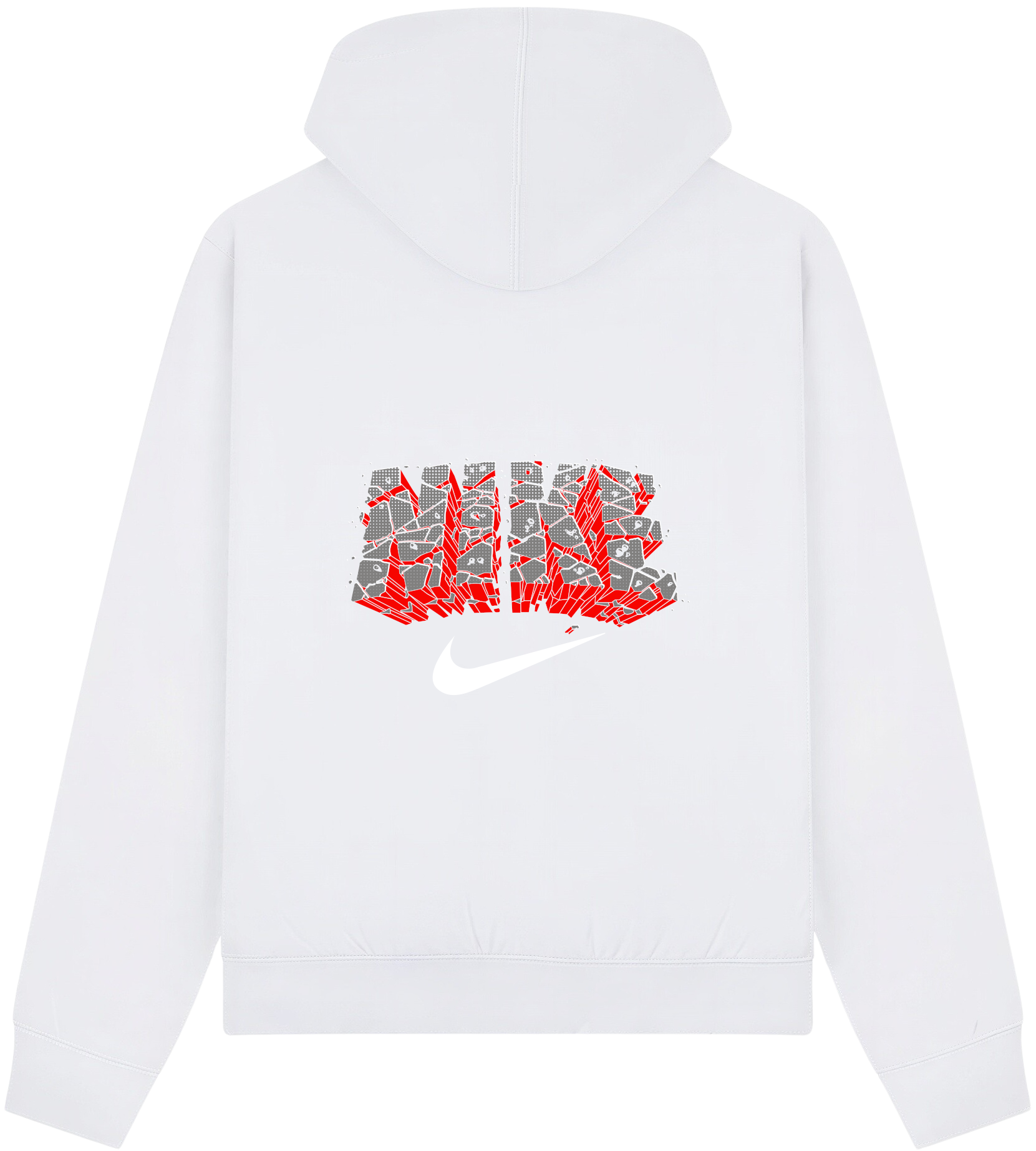 Nike Black & Red Brick Hoodie - Image 10