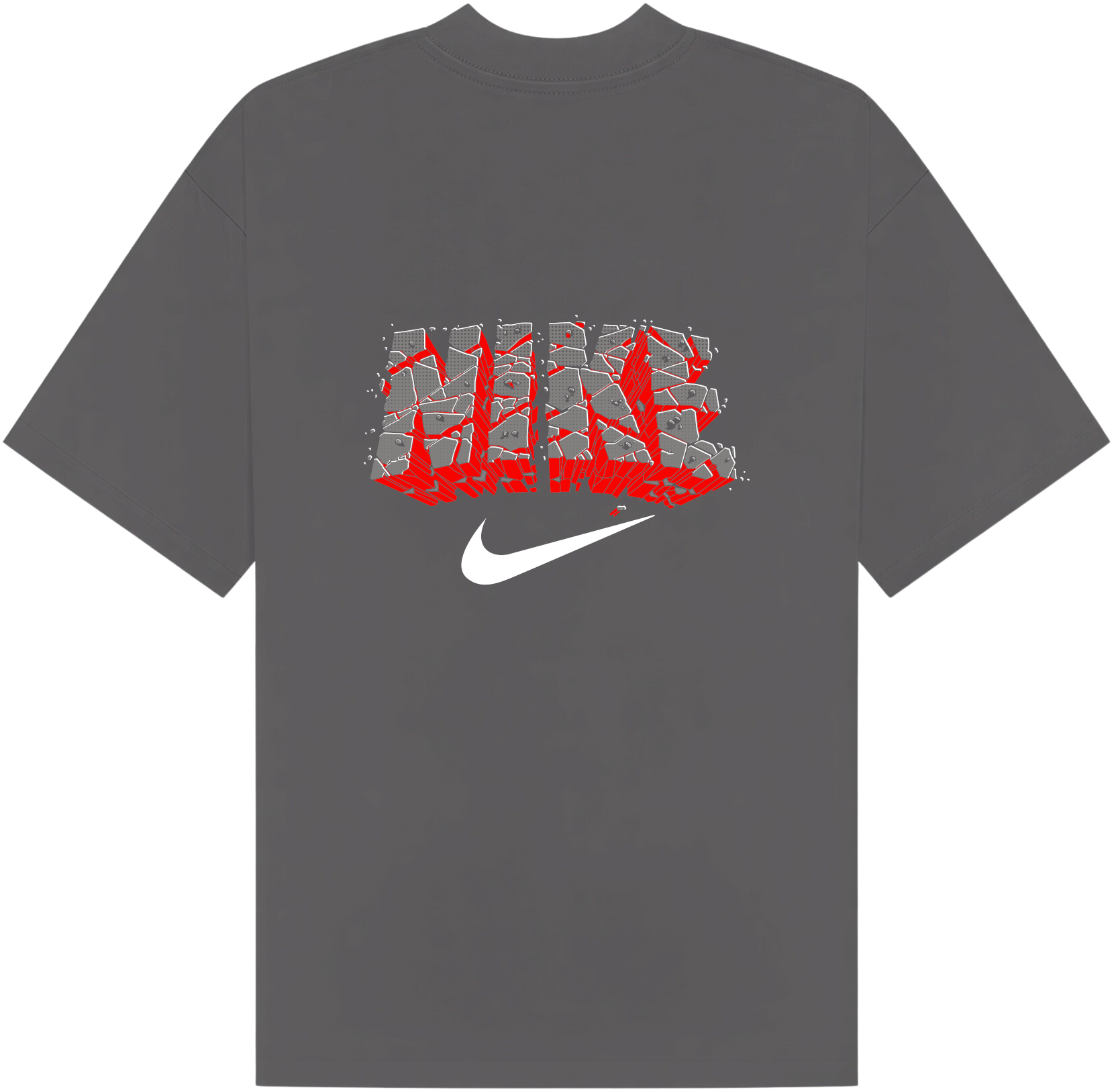 Nike Black & Red Brick T-Shirt - Image 4
