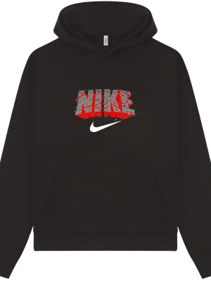 Nike Black & Red Brick Hoodie - Image 3