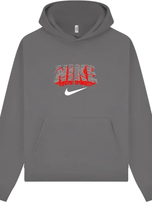 Nike Black & Red Brick Hoodie - Image 5