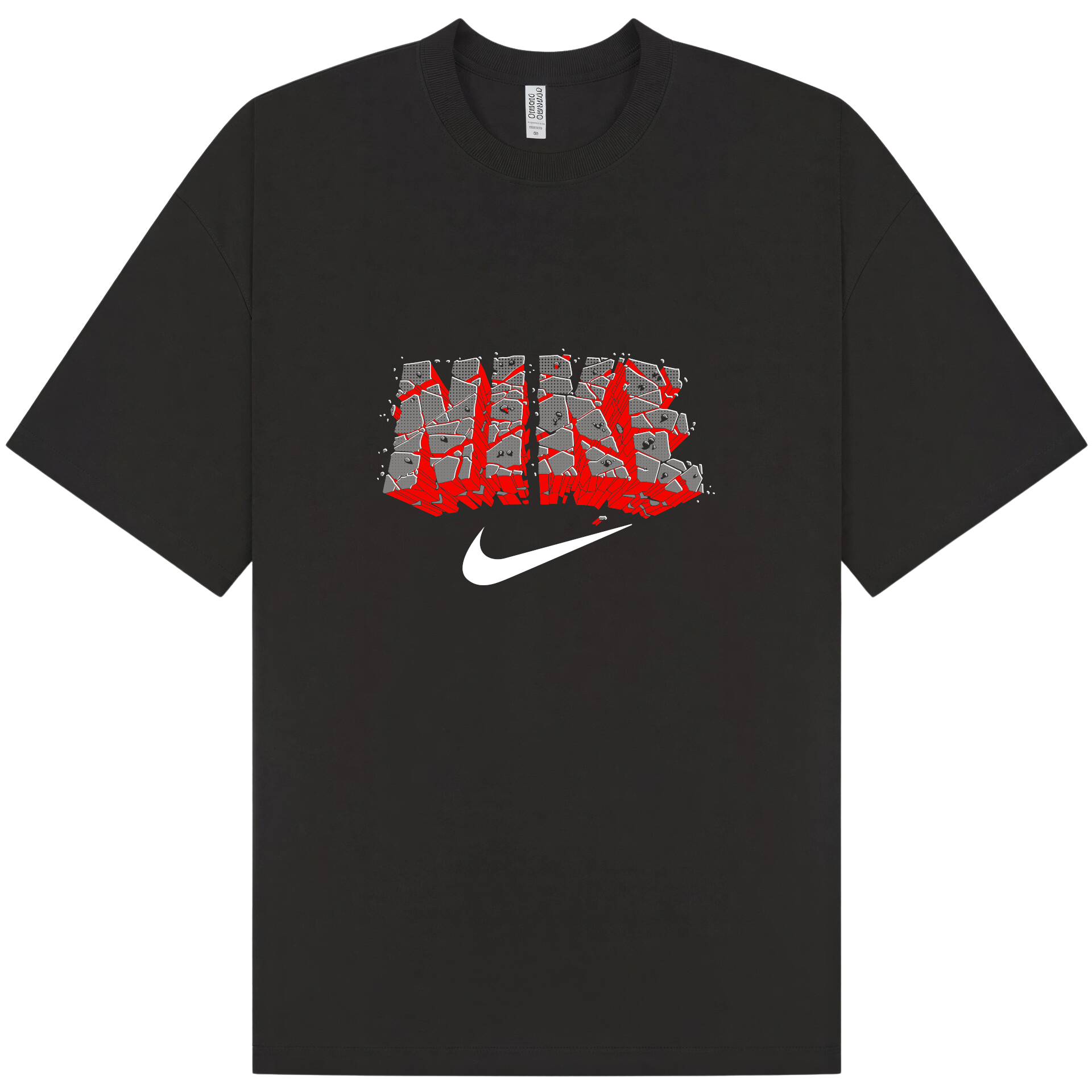 Nike Black & Red Brick T-Shirt - Image 1