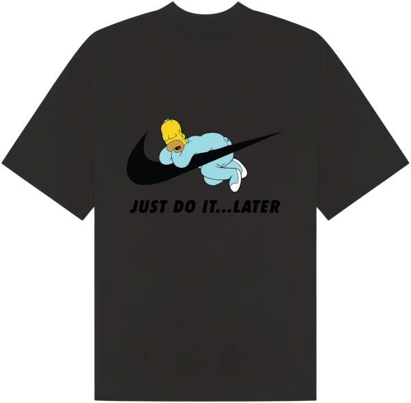 Nike Homer Simpson Sleeping Just Do It Later T-Shirt