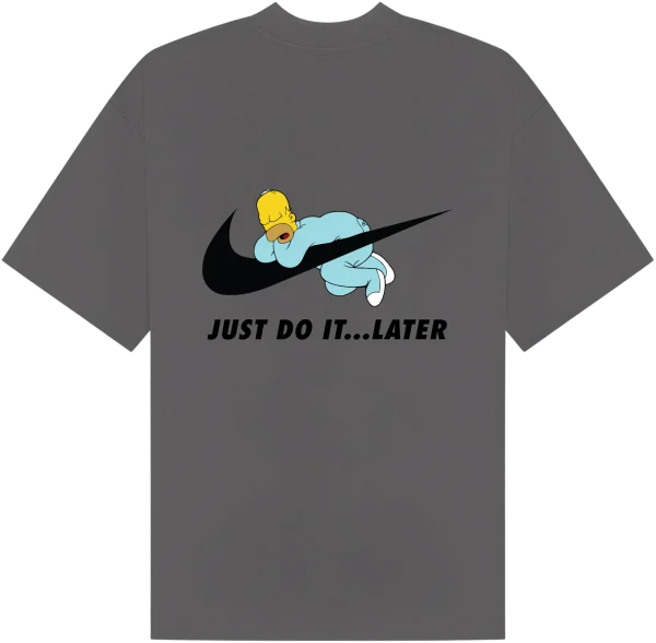 Nike Homer Simpson Sleeping Just Do It Later T-Shirt