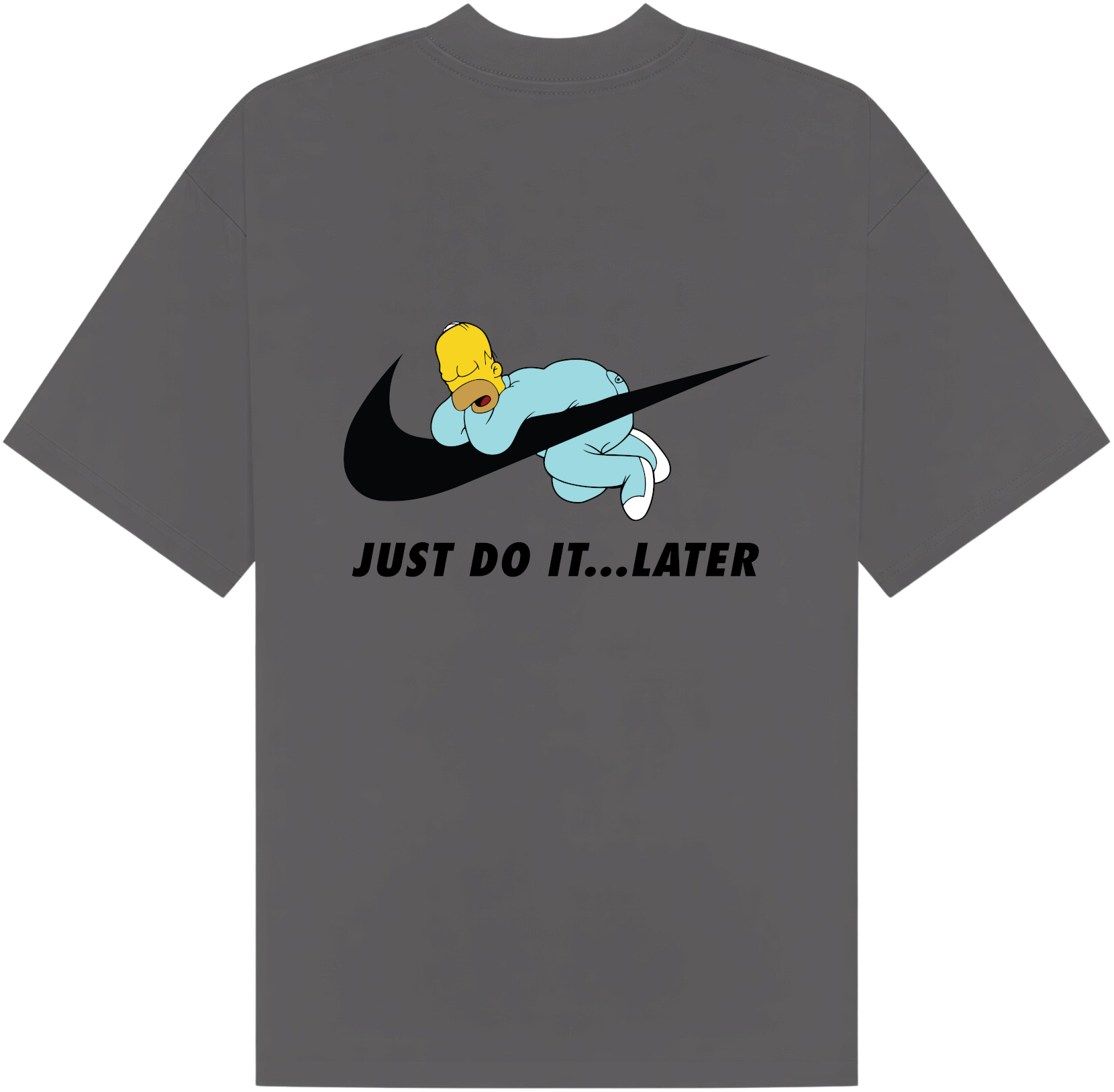 Nike Homer Simpson Sleeping Just Do It Later T-Shirt - Image 6