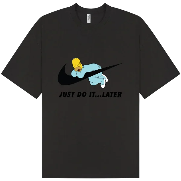 Nike Homer Simpson Sleeping Just Do It Later T-Shirt