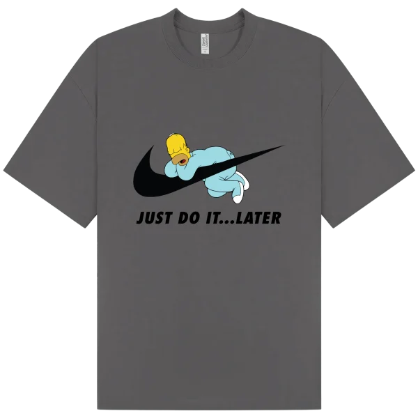 Nike Homer Simpson Sleeping Just Do It Later T-Shirt