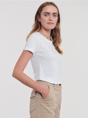 Russell Athletic Pure Organic Combed 160 Regular Fit Tee Ladies - Image 79