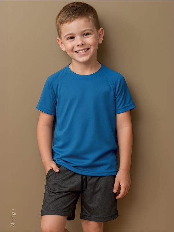 Stedman Mesh Raglan Polyester 140 Regular Fit Tee Kids