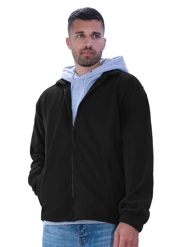 Absolute Apparel Heritage 320 Fleece FZ Adult in Black Opal