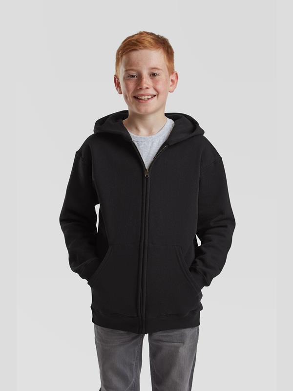 Fruit Of The Loom Classic Open End 280 Regular Fit Zip Hood Kids