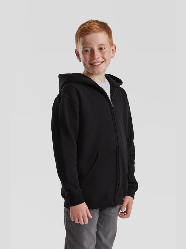 Fruit Of The Loom Classic Open End 280 Regular Fit Zip Hood Kids