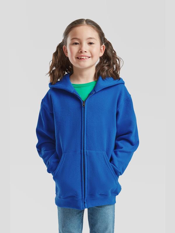 Fruit Of The Loom Classic Open End 280 Regular Fit Zip Hood Kids