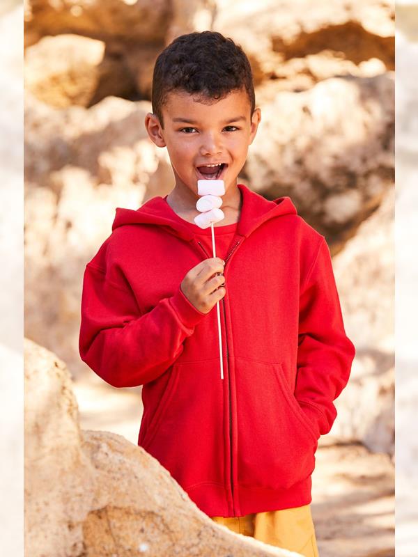 Fruit Of The Loom Classic Open End 280 Regular Fit Zip Hood Kids