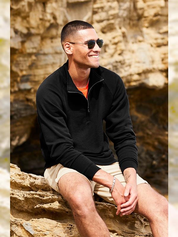 Fruit Of The Loom Classic Open End 280 Regular Fit Quarter Zip Sweat Adult