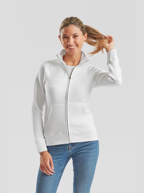 Fruit Of The Loom Premium Open End 280 Regular Fit Full Zip Sweat Ladies