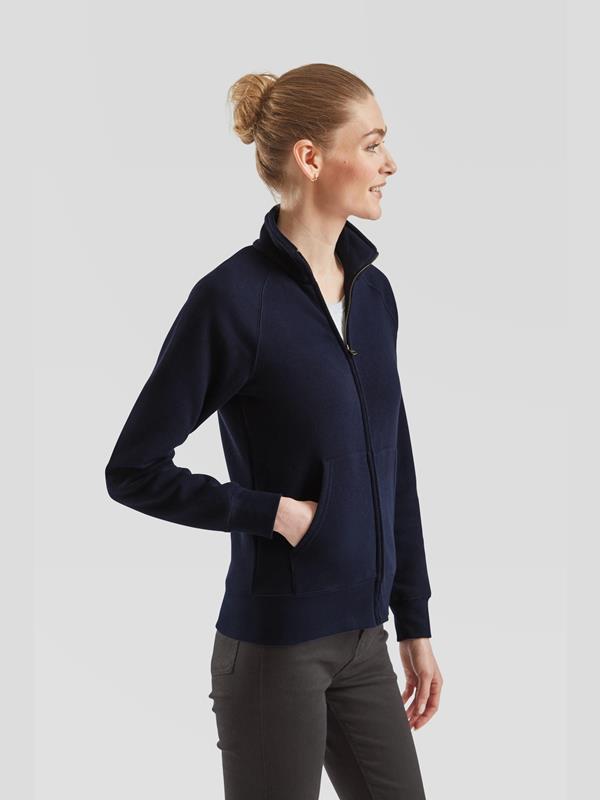 Fruit Of The Loom Premium Open End 280 Regular Fit Full Zip Sweat Ladies