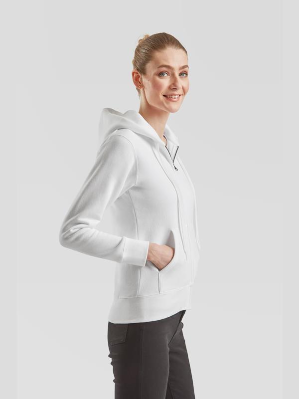 Fruit Of The Loom Premium Open End 280 Regular Fit Zip Hood Ladies